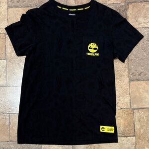 Timberland Black and Yellow Short Sleeve Tee featuring SpongeBob